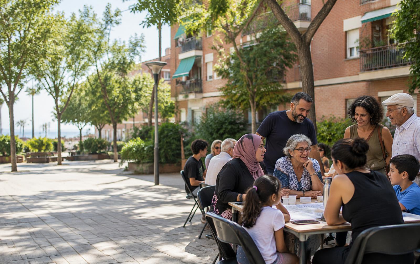 Vecinos compartiendo un encuentro en el barrio